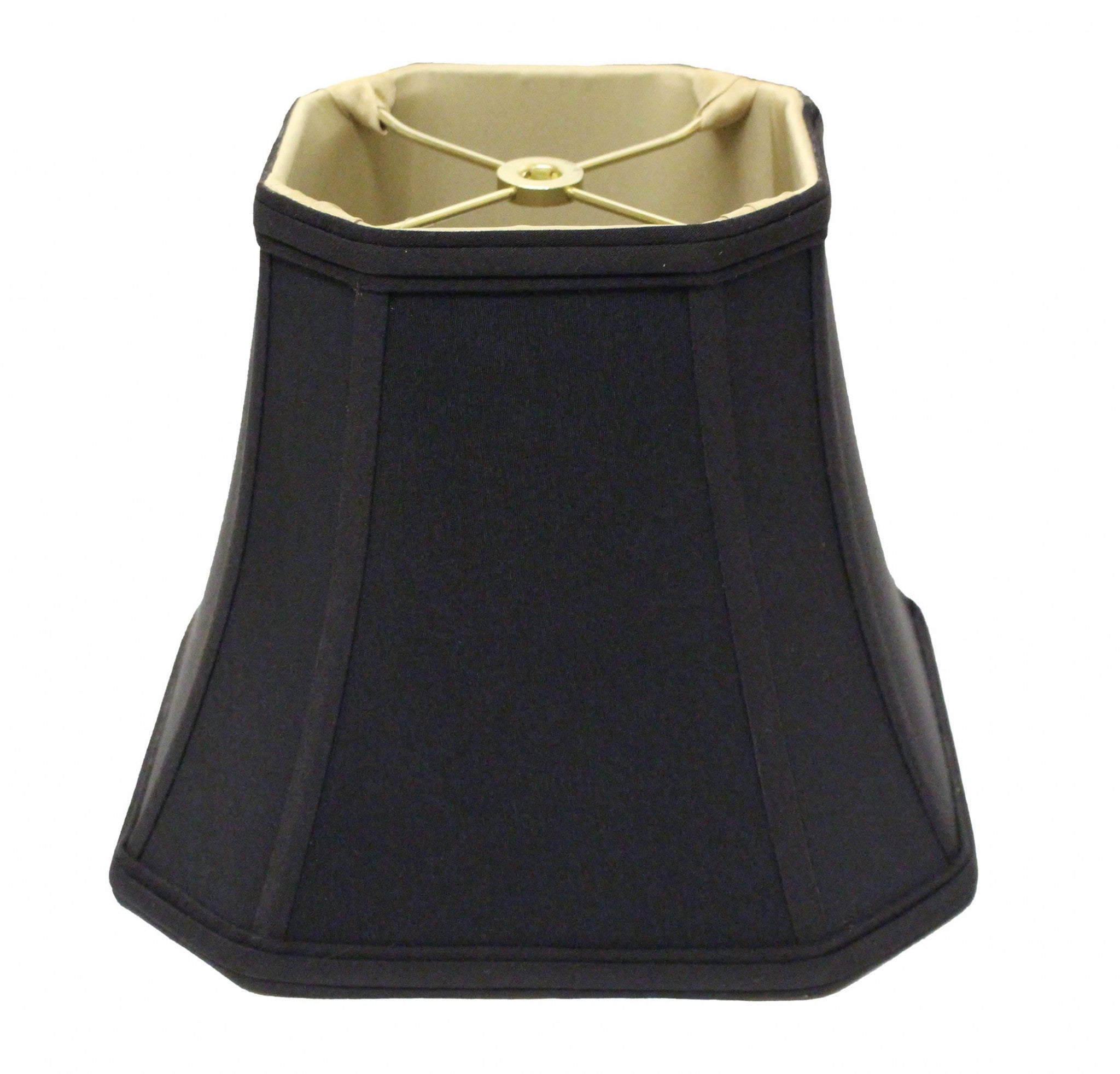 18" Black with Bronze Lining Slanted Square Bell No Slub Lampshade