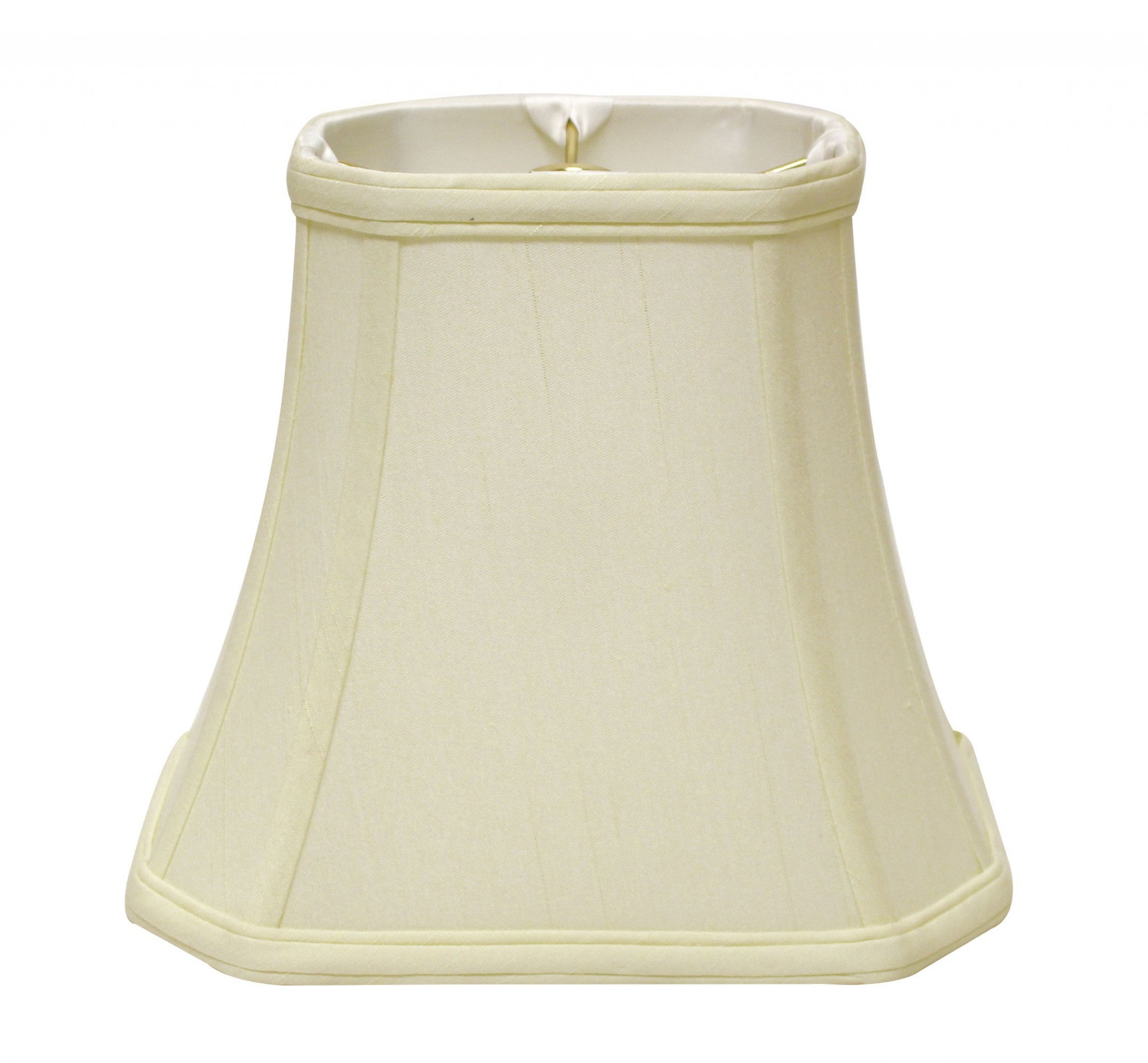 16" Ivory Slanted Rectangle Bell Monay Shantung Lampshade