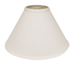 17" White Deep Cone Slanted No Slub Lampshade