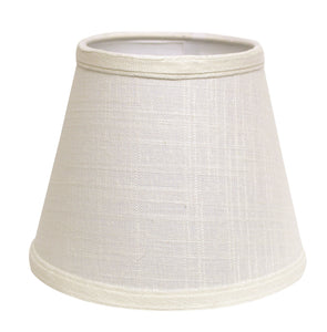 12" White Empire Hardback Slanted Linen Lampshade WF