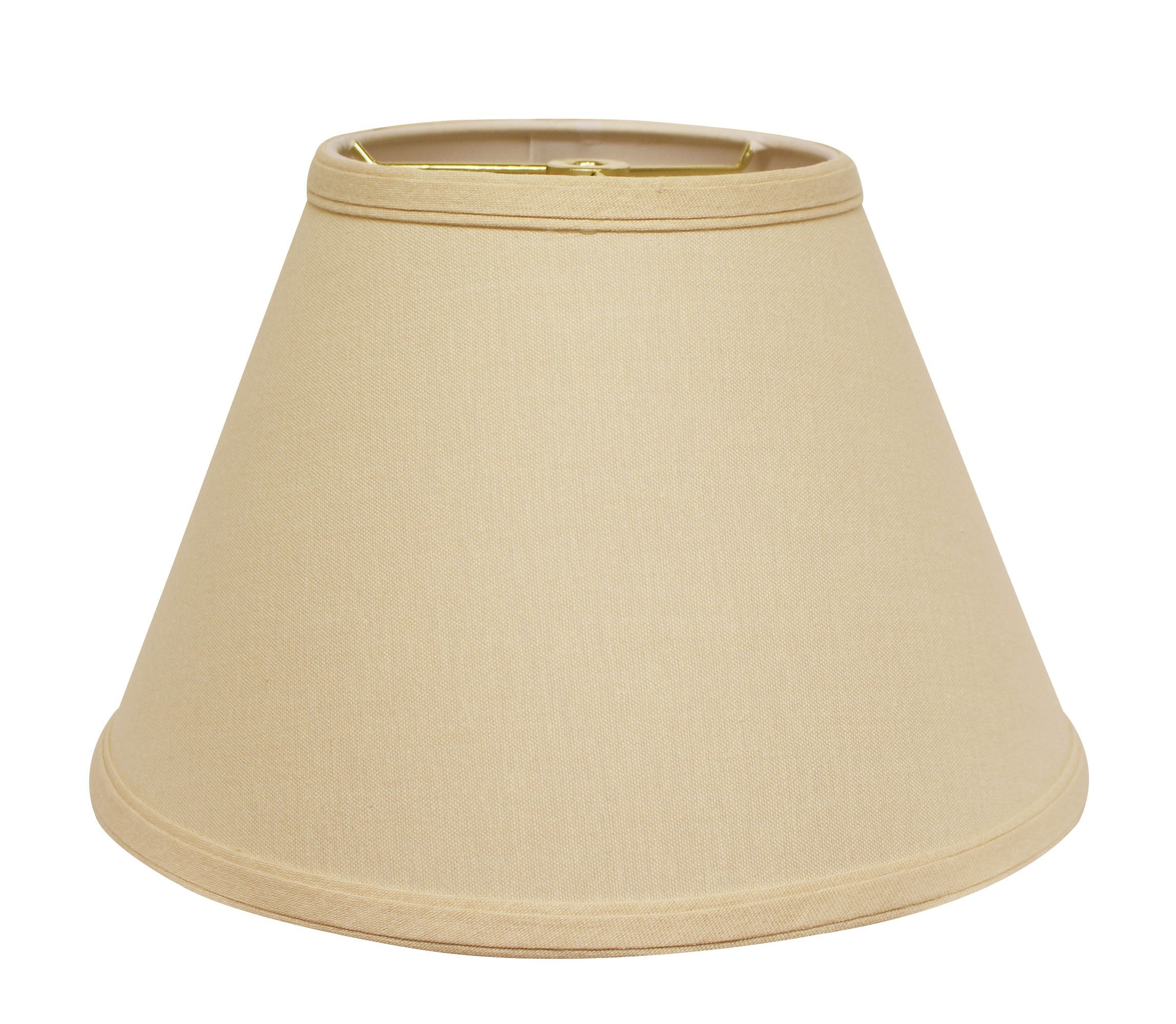 19" Parchment Biege Empire Slanted Linen Lampshade