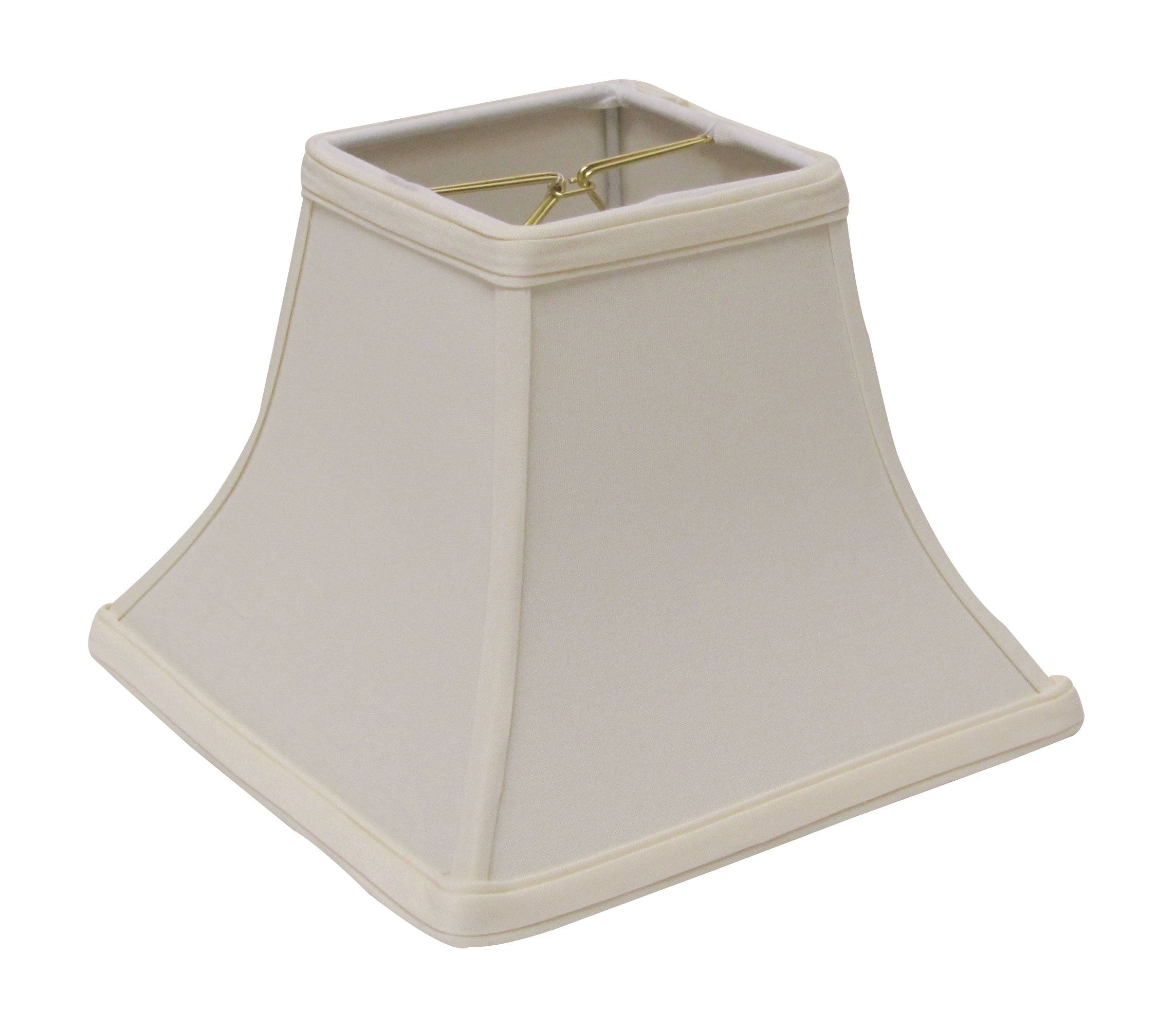 8" Ivory Square Bell No Slub Lampshade