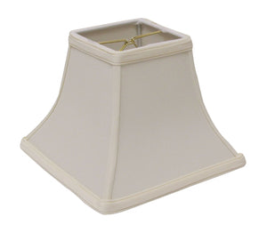 8" Ivory Square Bell No Slub Lampshade