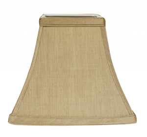 14" Pale Brown Square Bell No Slub Lampshade