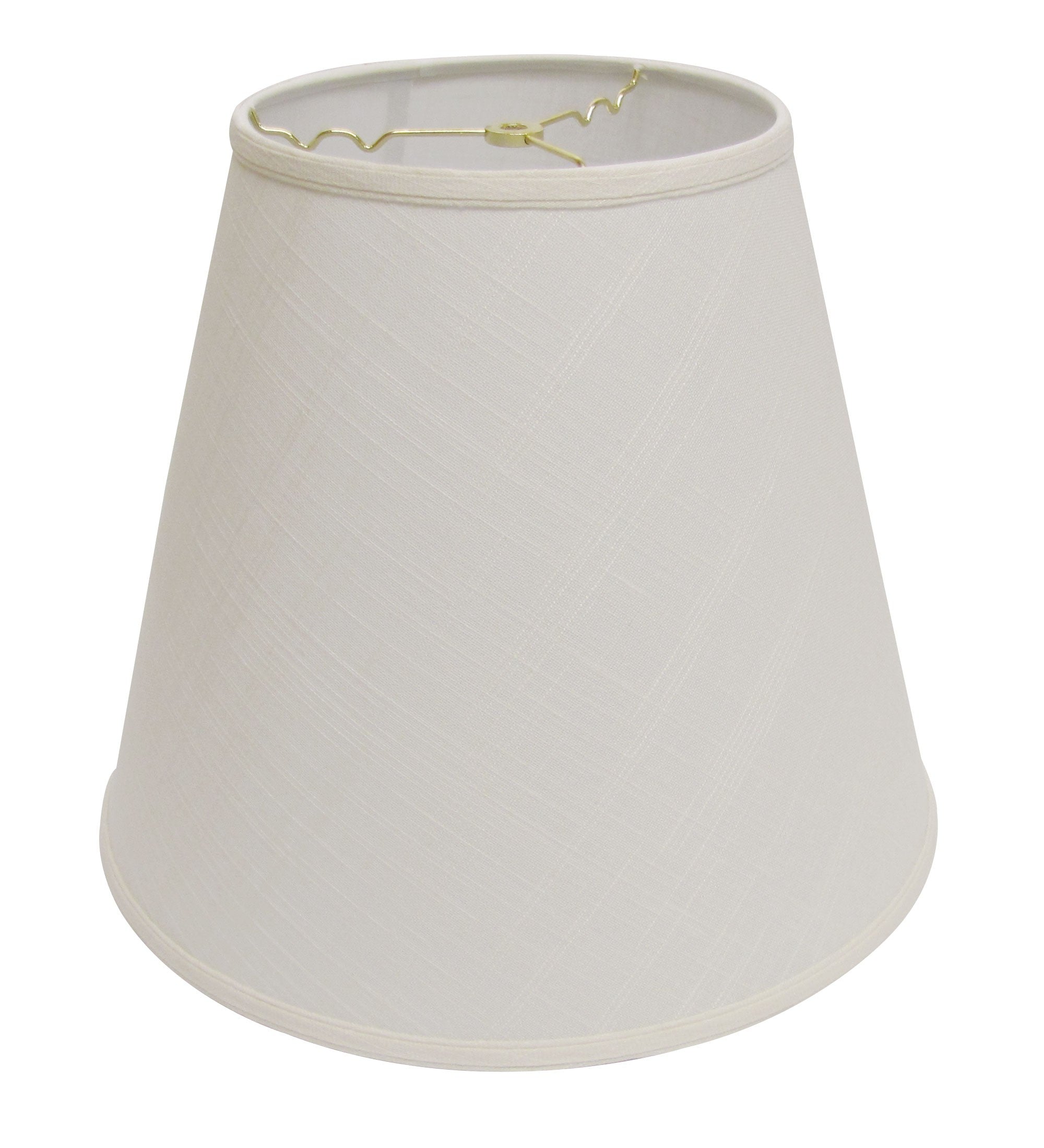 16" White Deep Empire Linen Lampshade