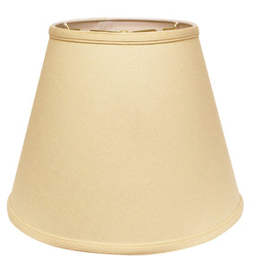 14" Parchment Biege Empire Deep Slanted Linen Lampshade