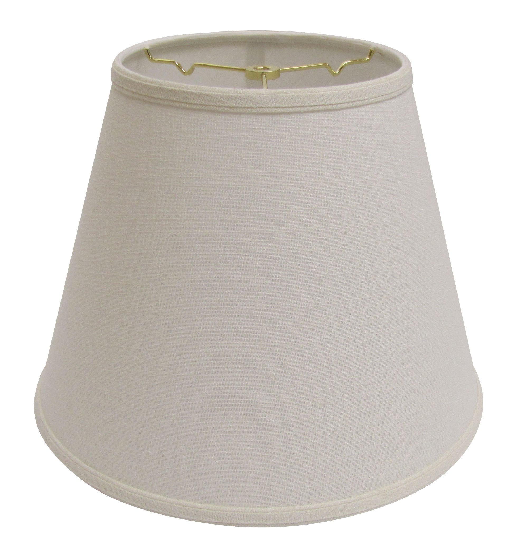 18" White Empire Deep Slanted Linen Lampshade