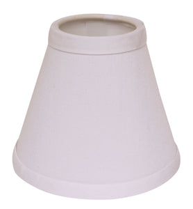 4" White Set of 6 Chandelier No Slub Lampshades