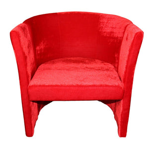 25" Luxurious Wood and Red Microfiber Folding Chair