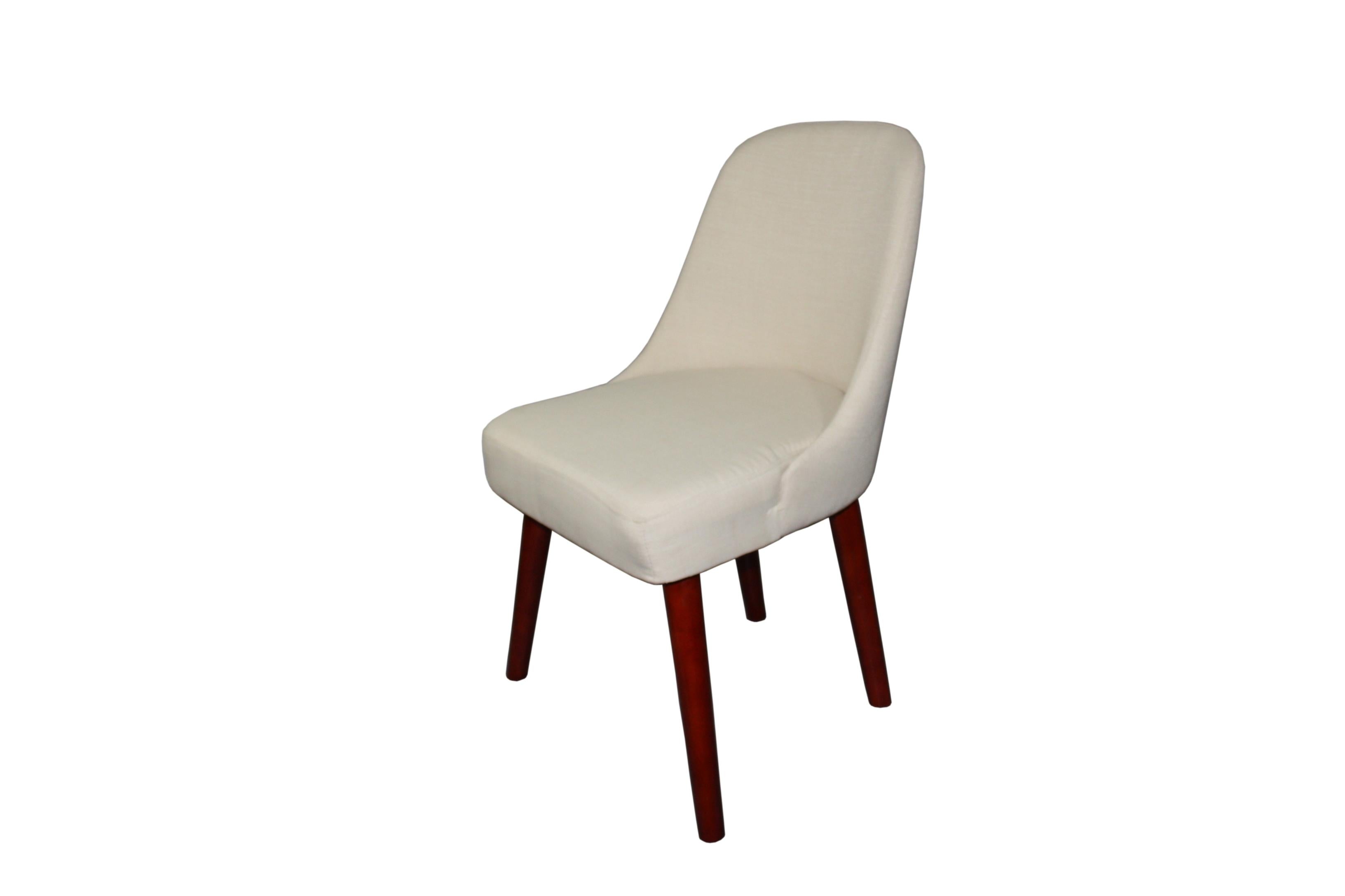 34" Cream Contemporary Armless Dining or Accent Chair