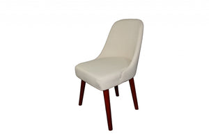 34" Cream Contemporary Armless Dining or Accent Chair