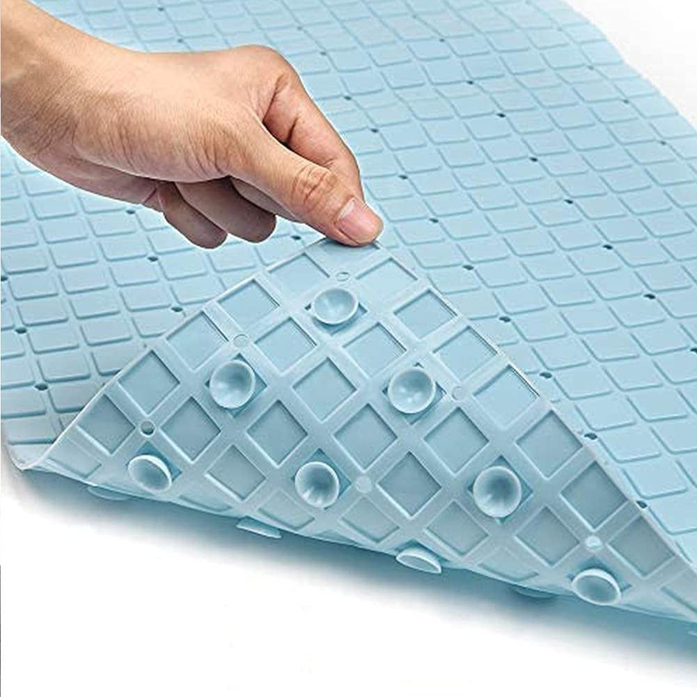 Pale Blue Keyboard Tile Bathtub Mat - 99fab 