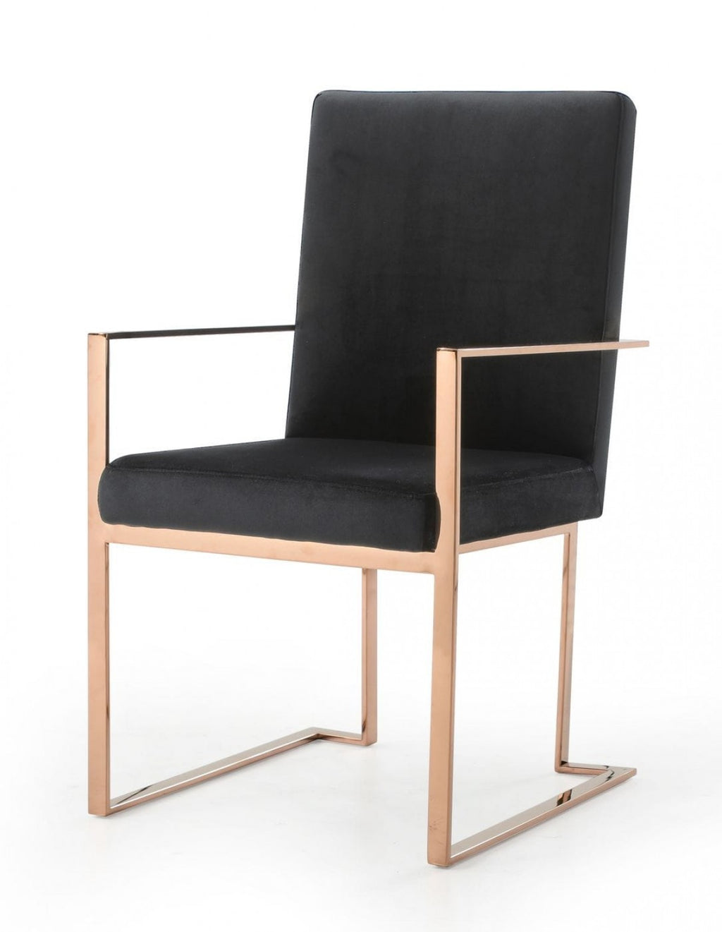 Black Rosegold Velvet Dining Chair - 99fab 