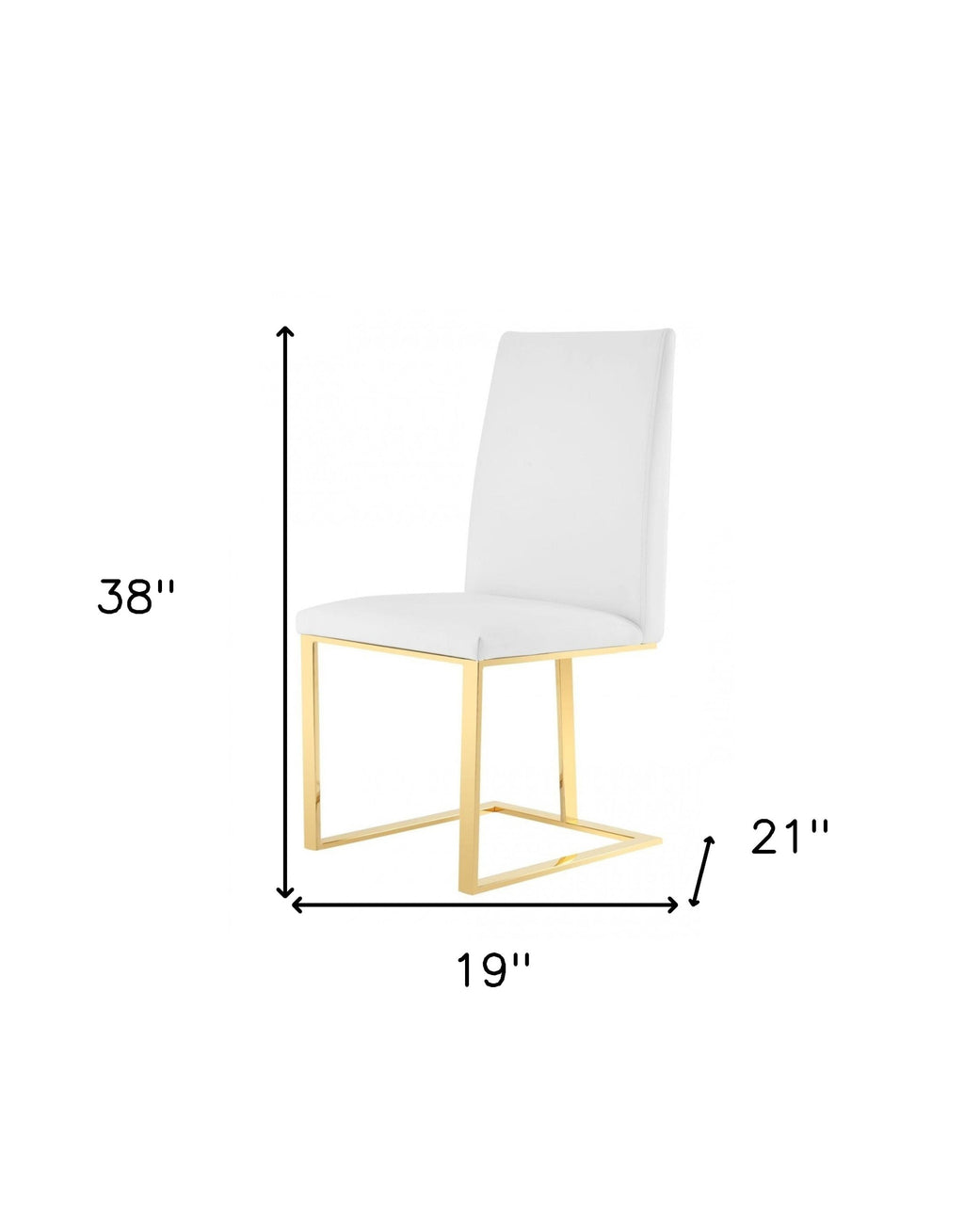 White Gold Contemporary Dining Chair - 99fab 
