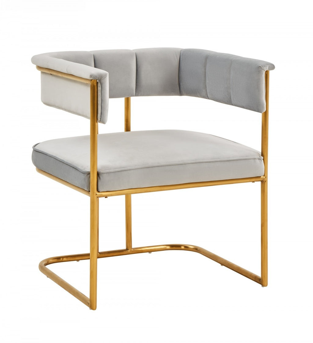 Gray Gold Modern Dining Chair - 99fab 