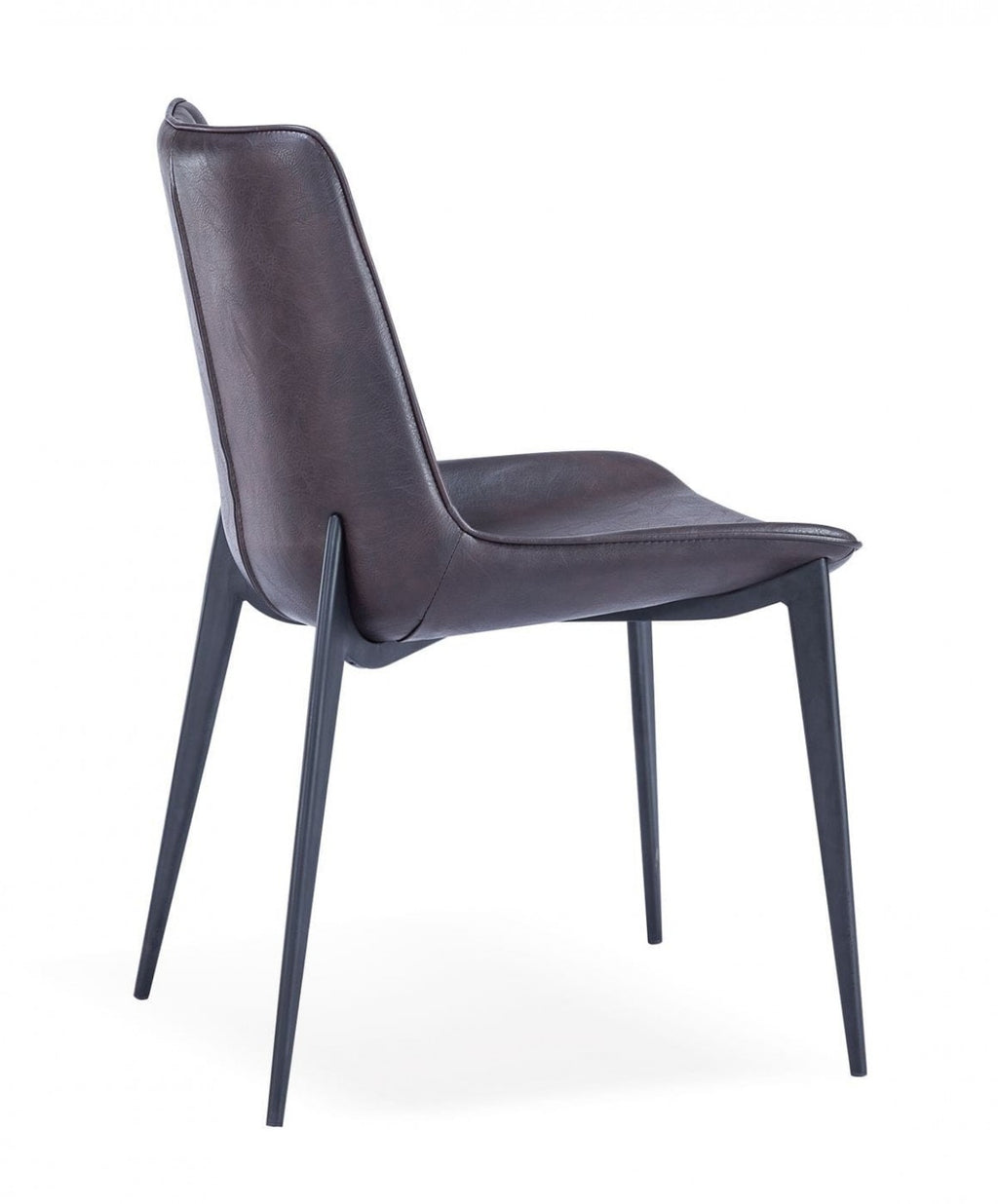Set of Two Brown Black Modern Dining Chairs - 99fab 