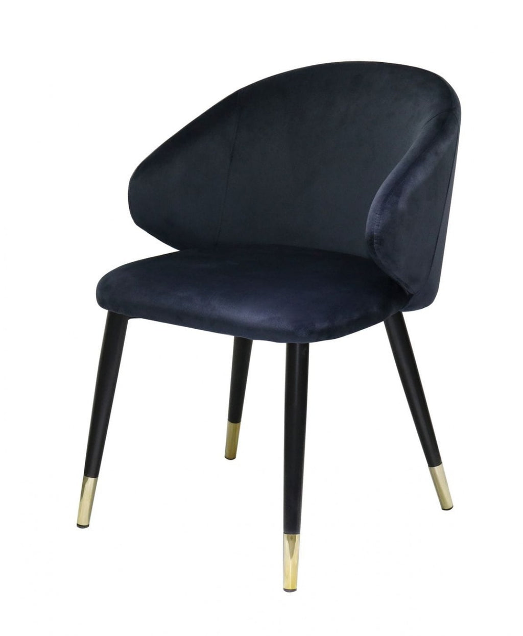 Set of Two Blue Velvet Dining Chairs - 99fab 