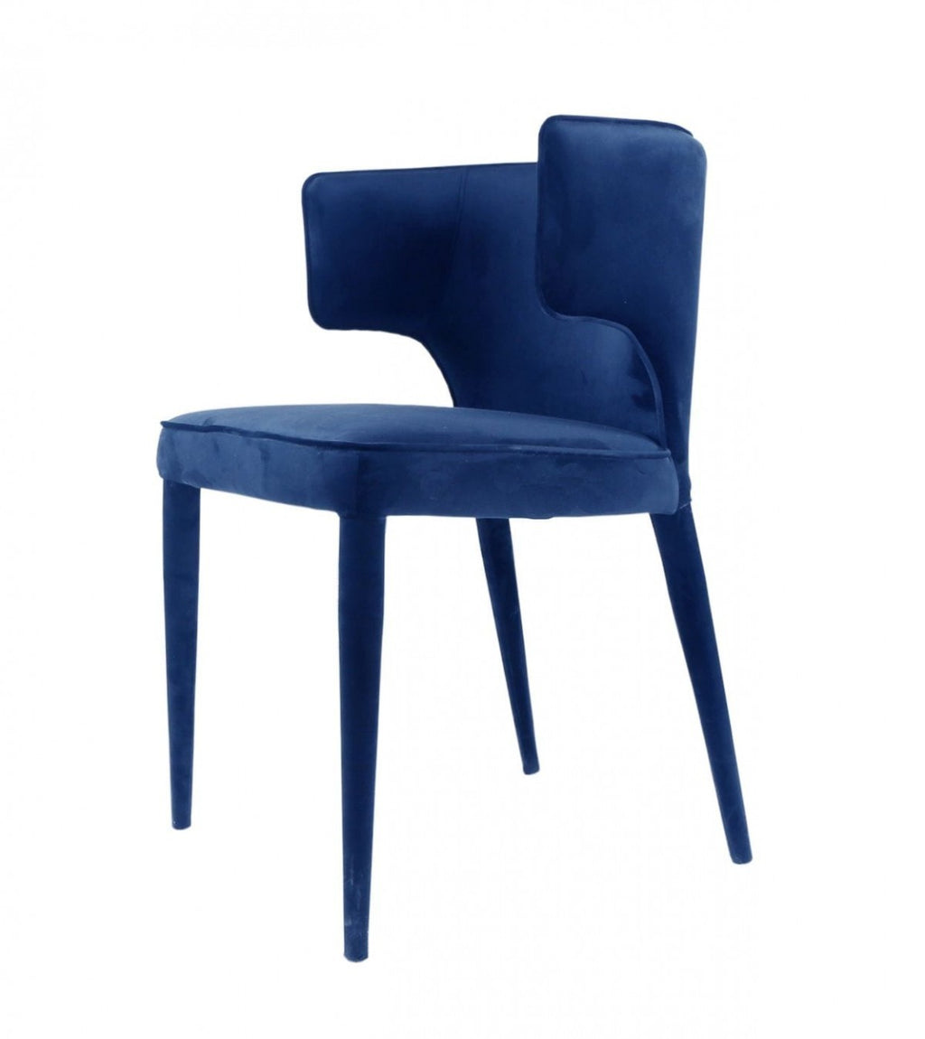 Blue Velvet Wrapped Dining Chair - 99fab 