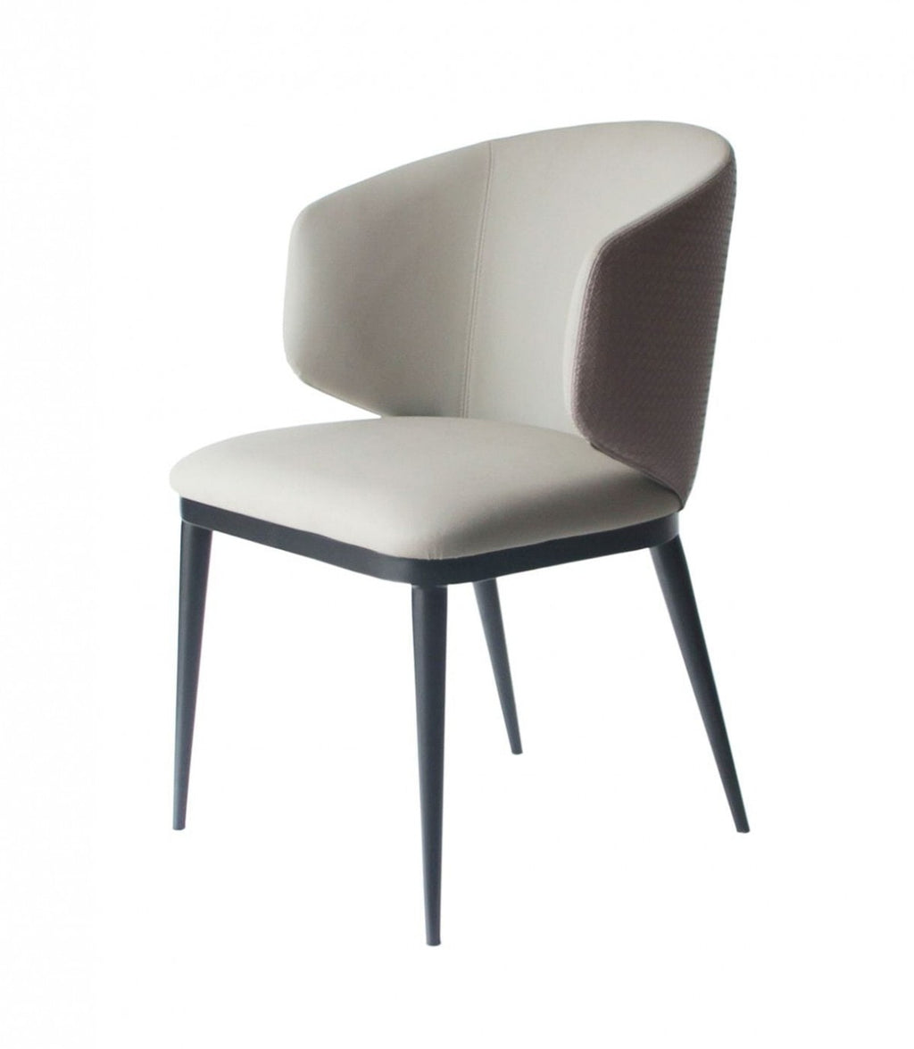 Beige Modern Faux Leather Dining Chair - 99fab 