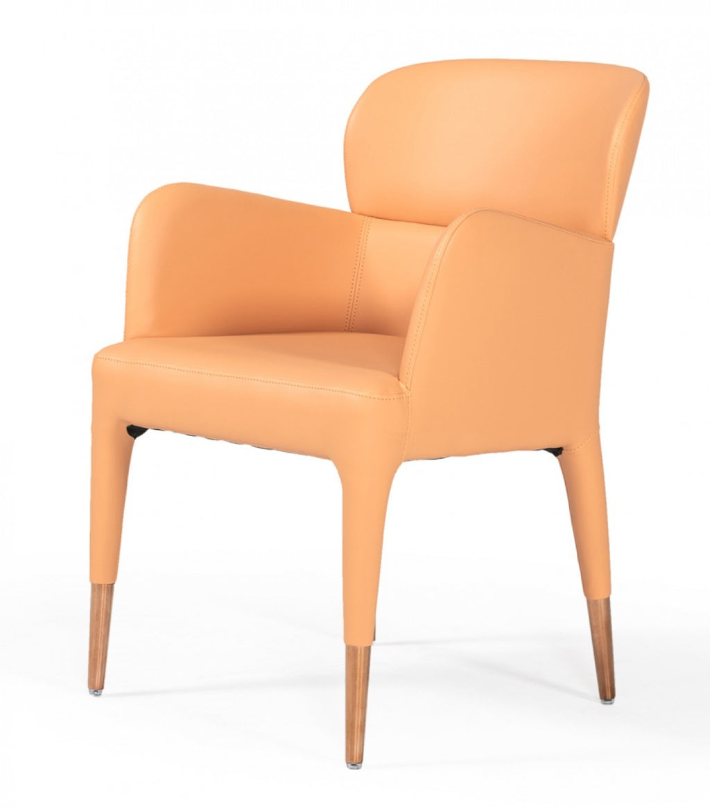 Peach Rosegold Dining Chair - 99fab 