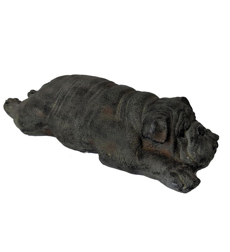 6" Sleepy Bulldog Indoor Outdoor Statue