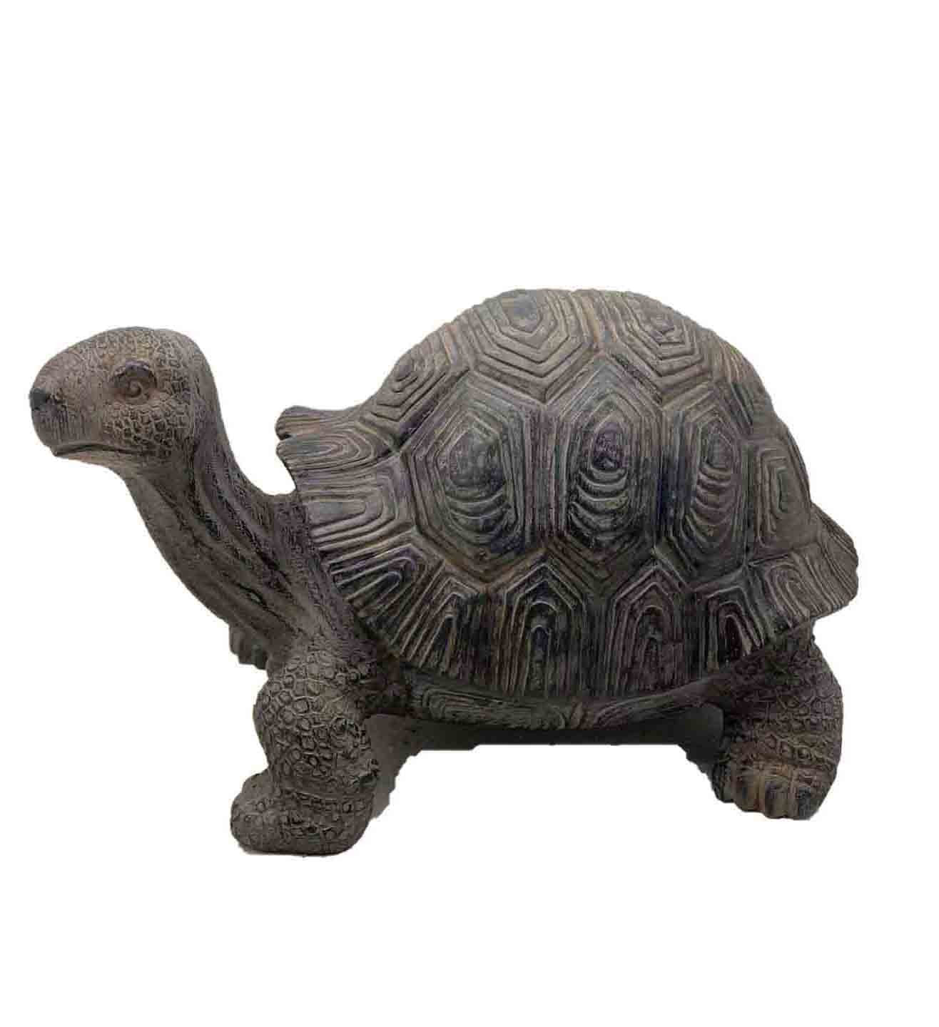 11" Dark Brown Tortoise Indoor Outdoor Statue