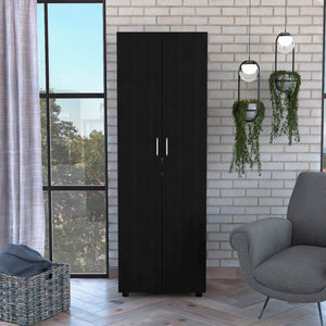 71" Black Tall Two Door Closet