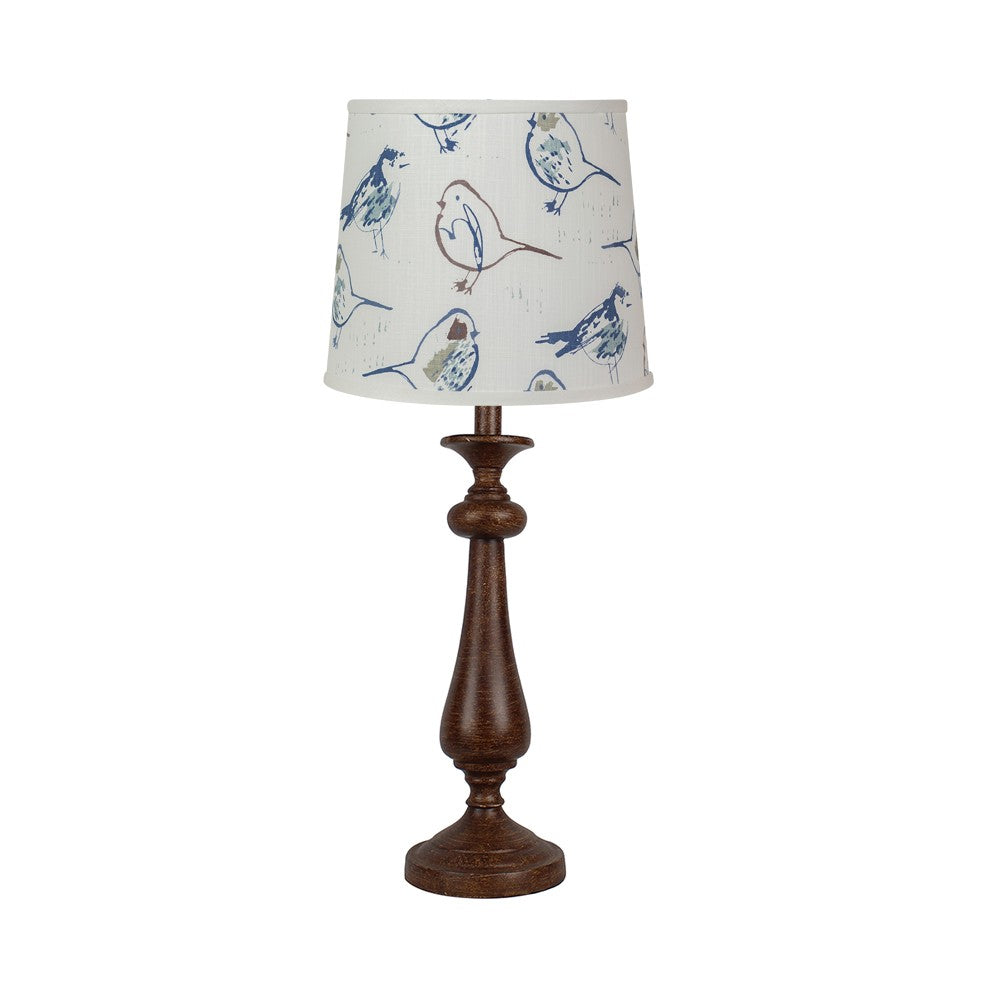 Brown Candlestick Modern Birds Shade Table Lamp - 99fab 