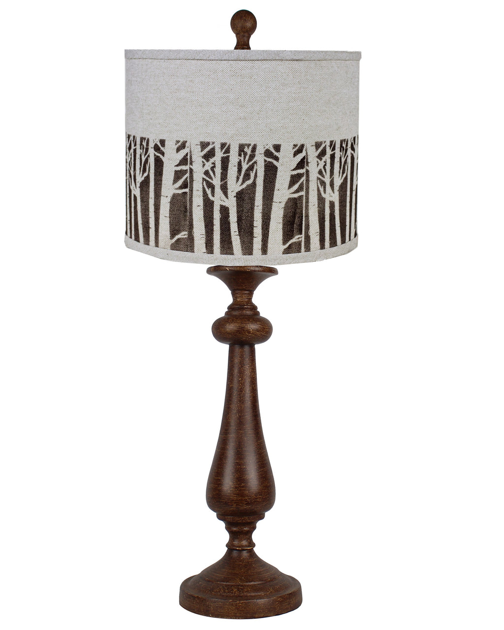 Brown Candlestick Forest Tree Shade Table Lamp - 99fab 