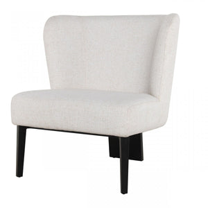 White Faux Leather Wingback Accent Chair