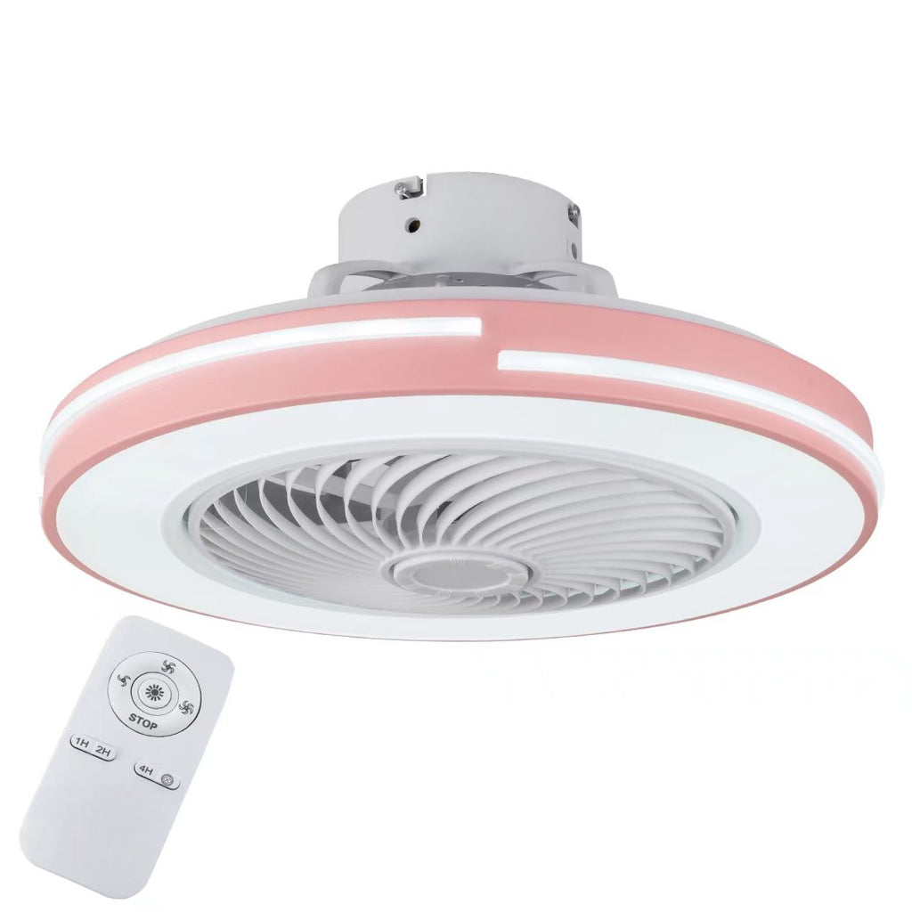 Compact Pink LED Ceiling Fan and Light - 99fab 