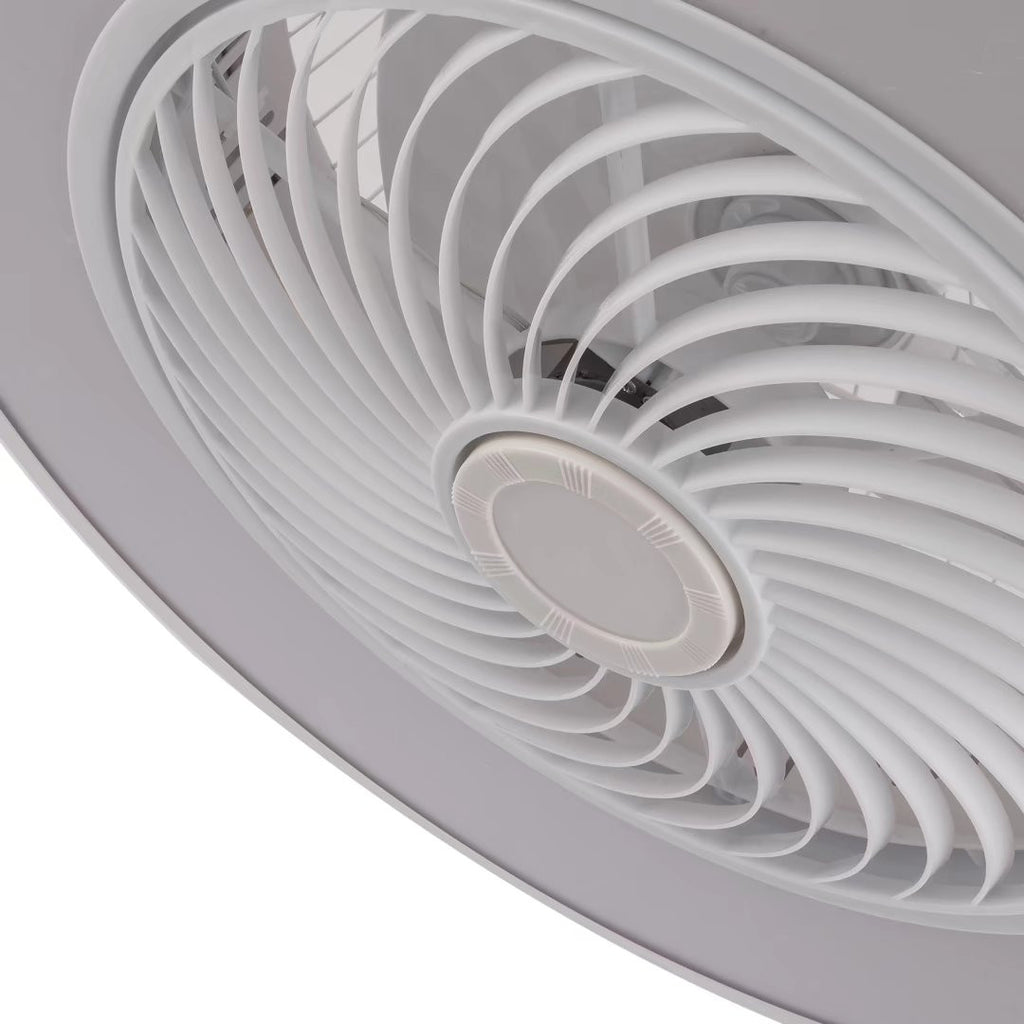 Contemporary White Ceiling Lamp And Fan - 99fab 