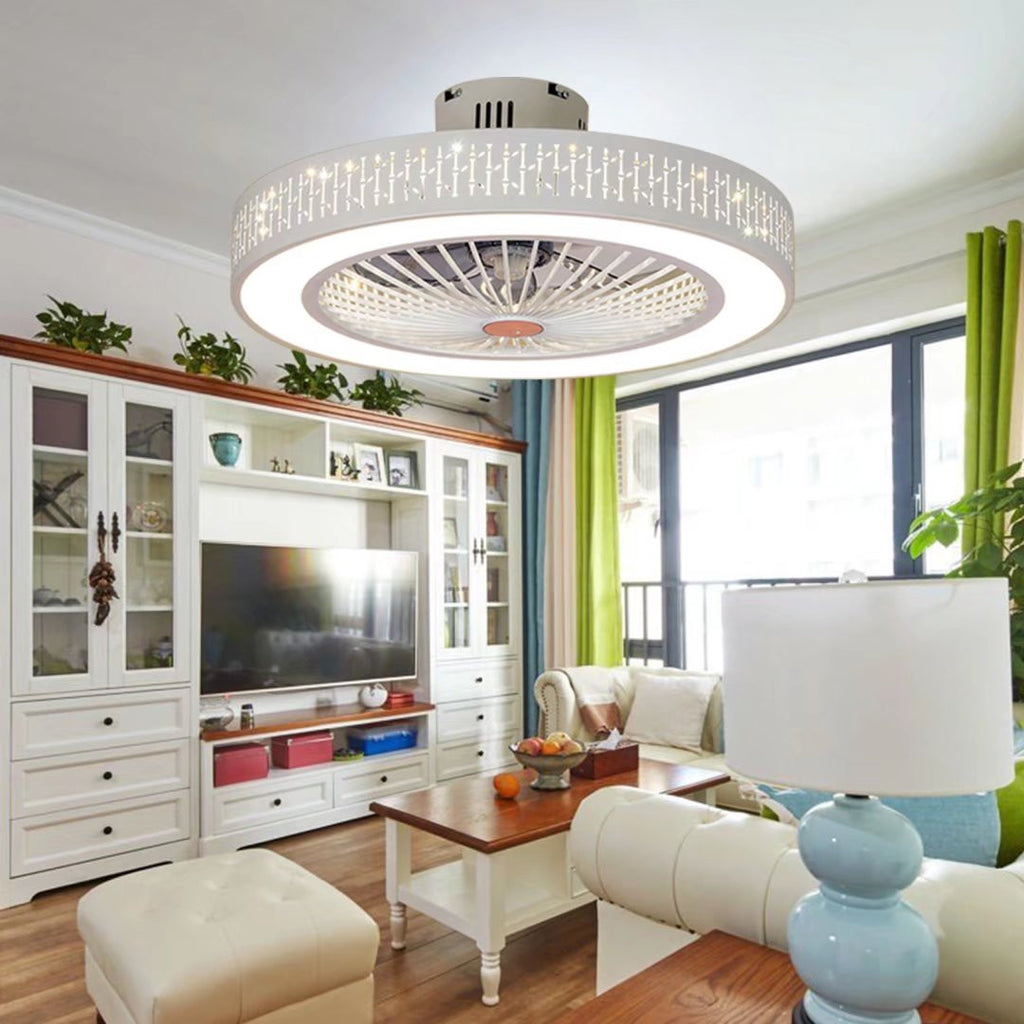 White Luxurious Ceiling Fan and Light - 99fab 