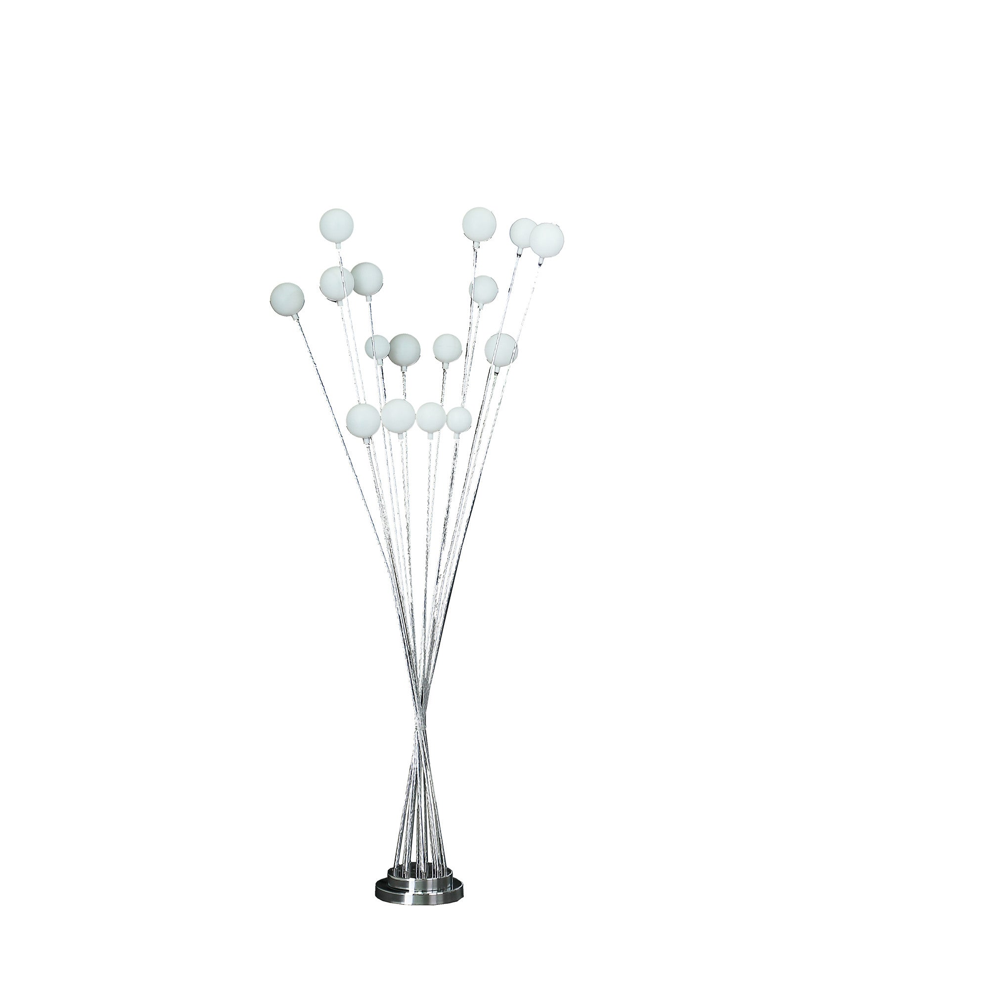 62" Chrome Multi Light LED Novelty Floor Lamp