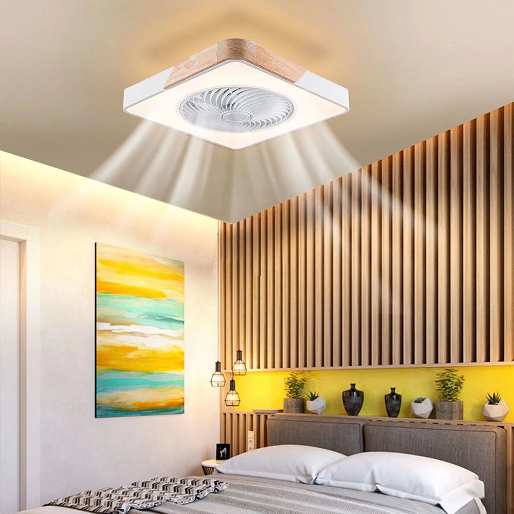 Compact Ceiling Lamp And Fan With Remote - 99fab 