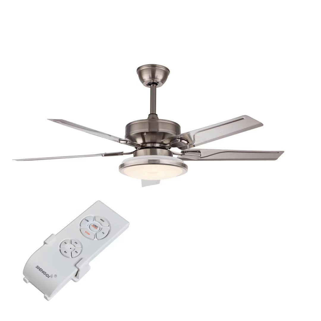 Contemporary Ceiling Lamp And Fan With Remote