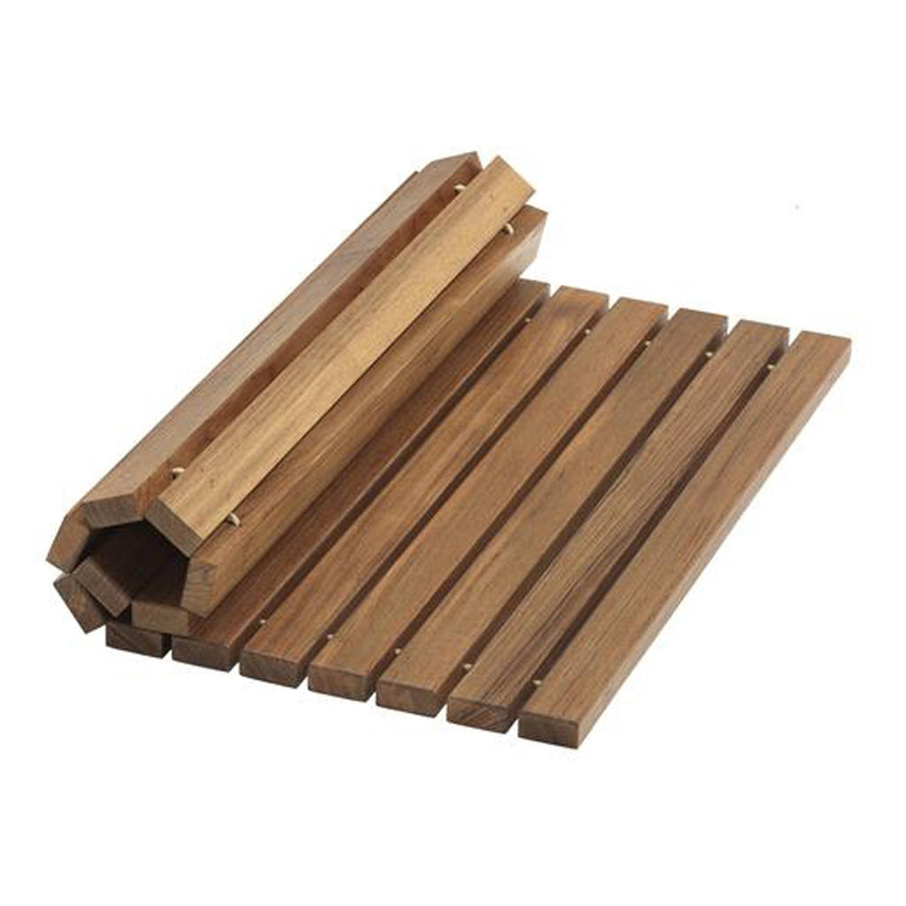 Designer Roll Up Genuine Teak 2' x 3' Mat - 99fab 