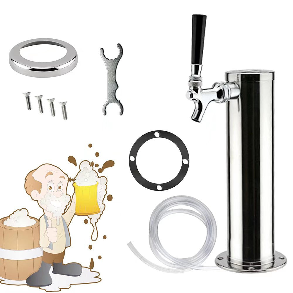 Stainless Steel Tower Beer Dispenser