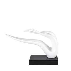 White Abstract Wavy Sculpture