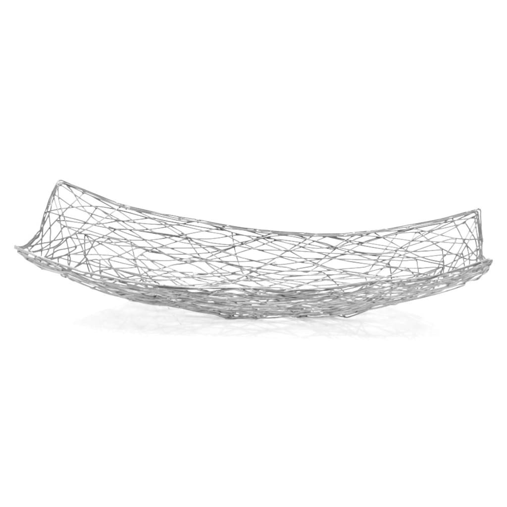 Silver Abstract Entwined Wire Centerpiece Bowl - 99fab 