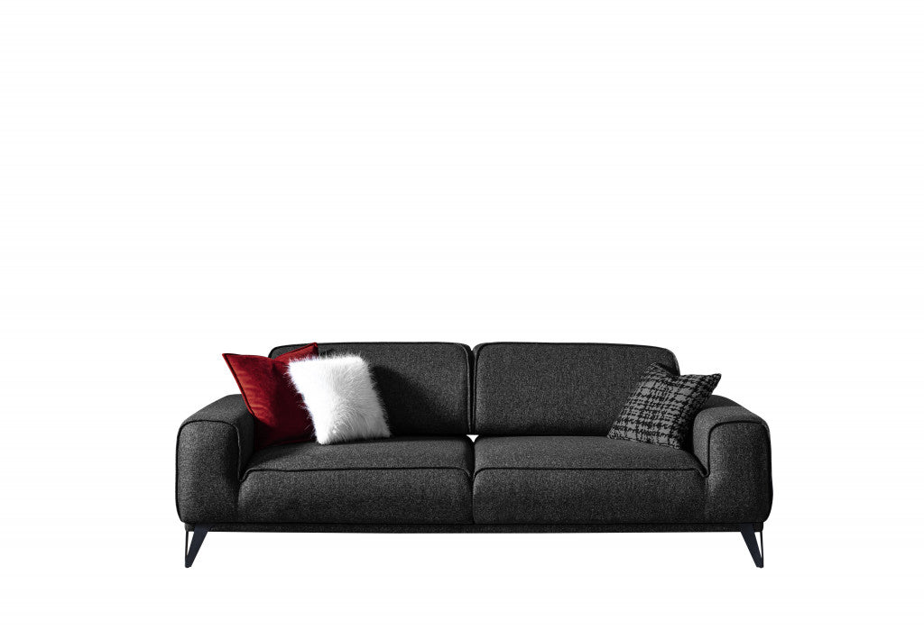 90" Dark Gray Linen Sleeper Sofa