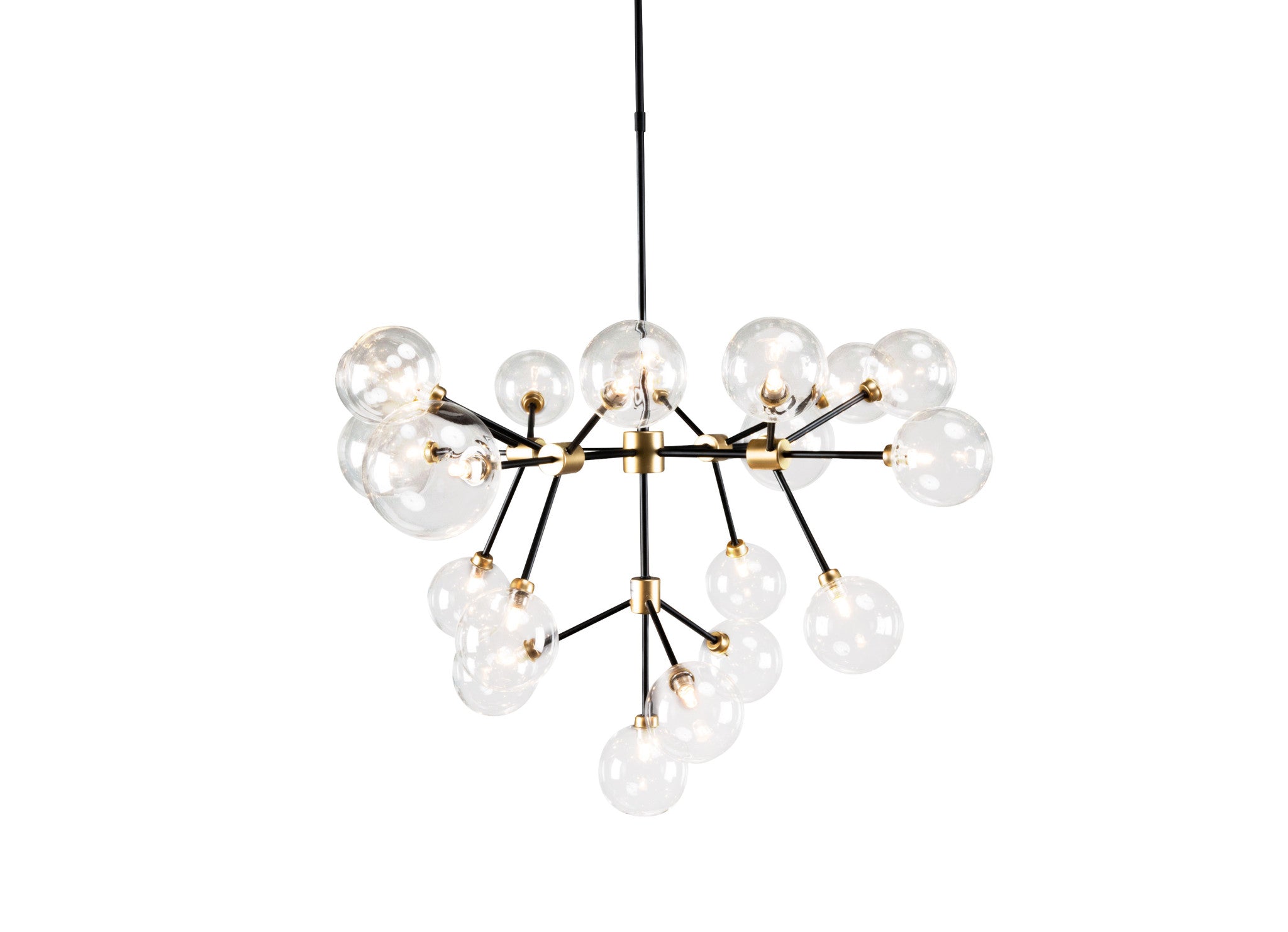 Chandelier Multi Light Iron And Glass Dimmable Ceiling Light