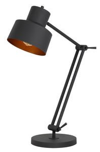 33" Black Metal Desk Table Lamp