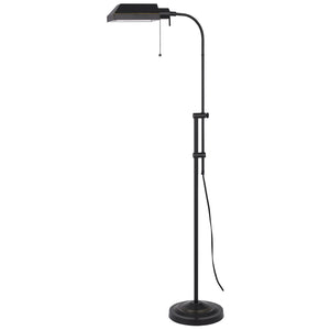 57" Bronze Adjustable Traditional Shaped Floor Lamp With Bronze Square Shade