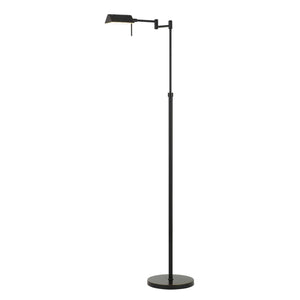 61" Bronze Adjustable Swing Arm Floor Lamp