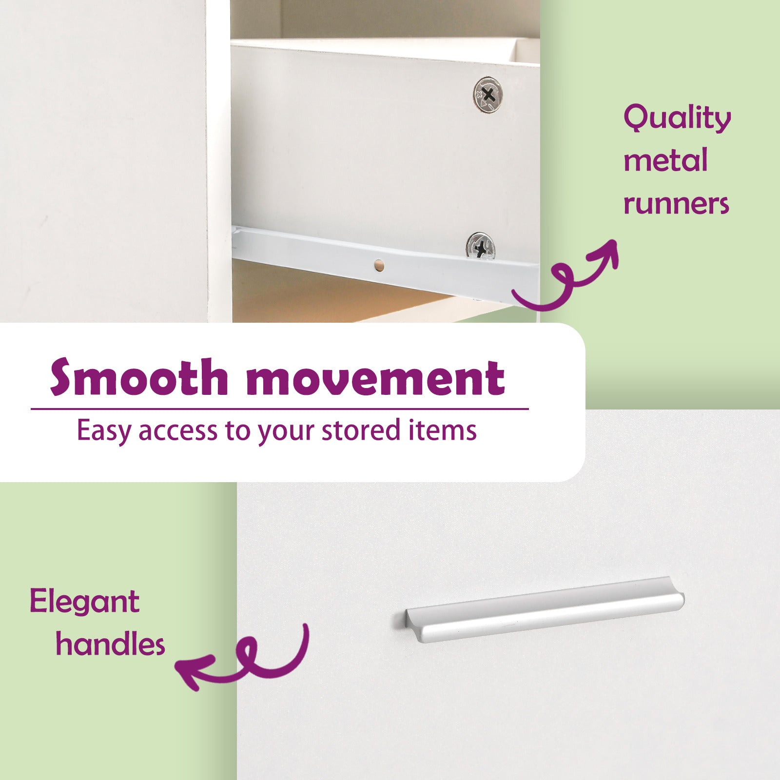 vidaXL Drawer Bottom Cabinet White 31.5"x18.1"x32.1" Engineered Wood-13