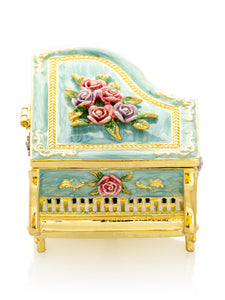 Turquoise Piano with Flowers-9