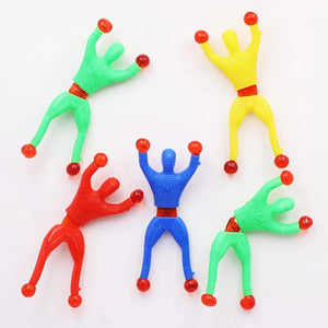 Window Crawler Men, Multicolored Sticky Action Figure Rolling Men Wall Climbers Toys