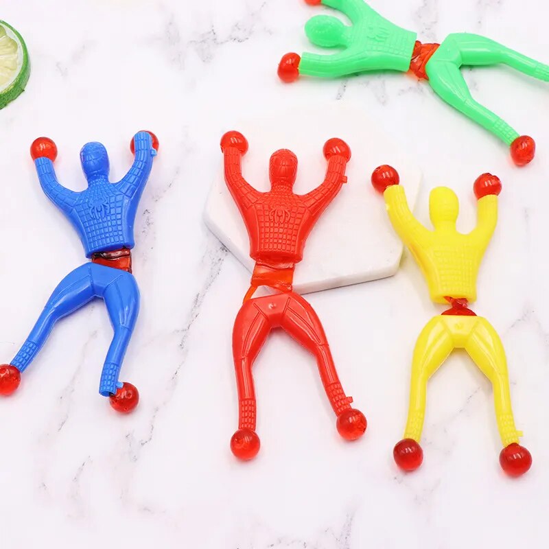 Window Crawler Men, Multicolored Sticky Action Figure Rolling Men Wall Climbers Toys