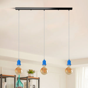 Industrial Vintage 3-Way Rectangle Ceiling Hanging Pendant Lights ~1923-0